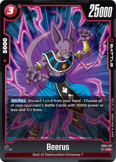 Beerus FB04-017 Ultra Limit Fusion World card