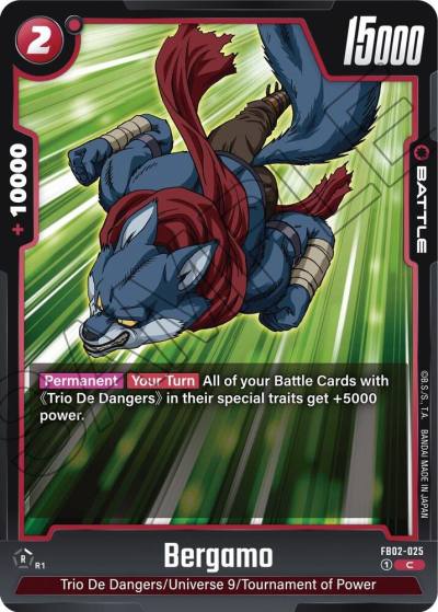 Bergamo FB02-025 Blazing Aura Fusion World card