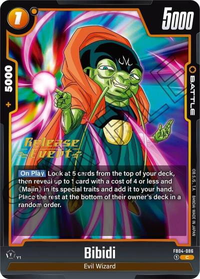 Bibidi FB04-086 Ultra Limit Release Event Cards Fusion World card