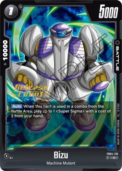 Bizu FB04-118 Ultra Limit Release Event Cards Fusion World card