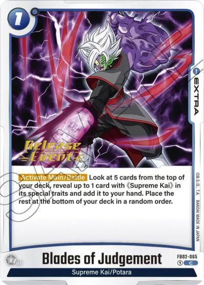Blades of Judgement FB02-065 Blazing Aura Release Event Cards Fusion World card