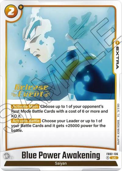 Blue Power Awakening FB02-136 Blazing Aura Release Event Cards Fusion World card