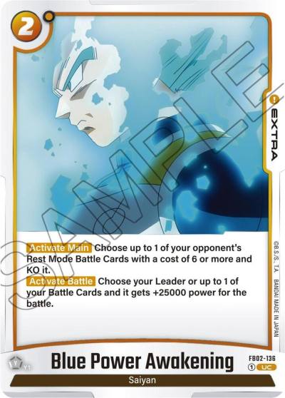 Blue Power Awakening FB02-136 Blazing Aura Fusion World card