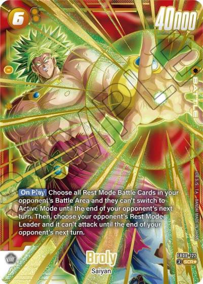 Broly Alternate Art FB08-122 Saiyan's Pride Fusion World card