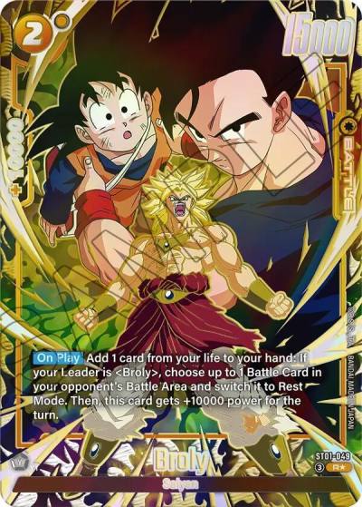 Broly Alternate Art ST01-049 Story Booster 01 Fusion World card