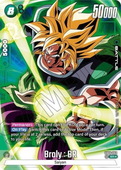 Broly BR Alternate Art FB06-063 Rivals Clash Fusion World card