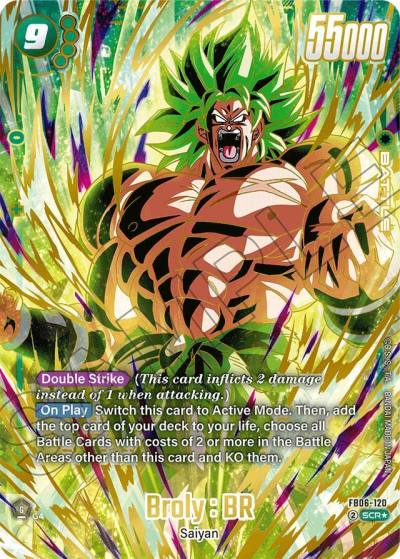 Broly BR Alternate Art FB06-120 Rivals Clash Fusion World card