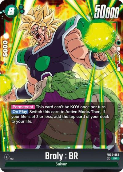 Broly BR FB06-063 Rivals Clash Fusion World card