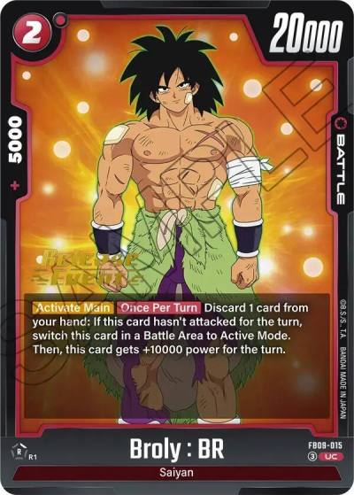 Broly BR FB09-015 Dual Evolution Release Event Cards Fusion World card