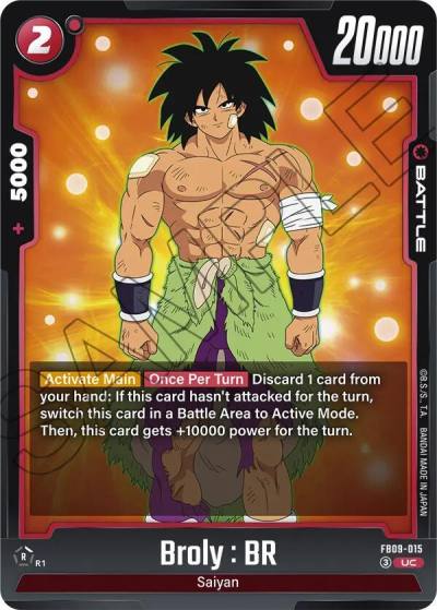 Broly BR FB09-015 Dual Evolution Fusion World card