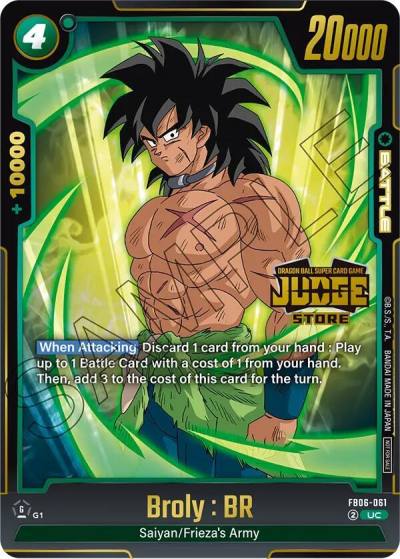 Broly BR Judge Pack Store Judge 04 FB06-061 Tournament and Championship Promos Fusion World card