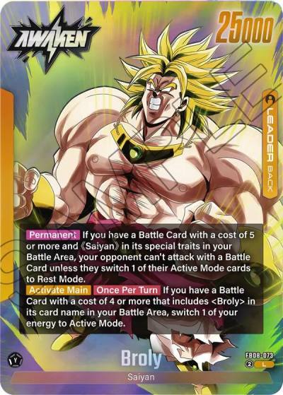 Broly FB08-073 Story Booster 01 Fusion World card