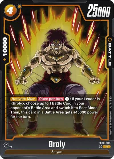 Broly FB08-086 Saiyan's Pride Fusion World card