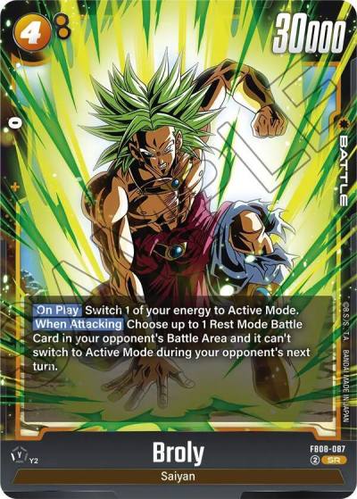 Broly FB08-087 Saiyan's Pride Fusion World card
