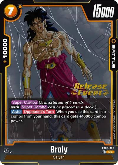 Broly FB08-088 Saiyan's Pride Release Event Cards Fusion World card