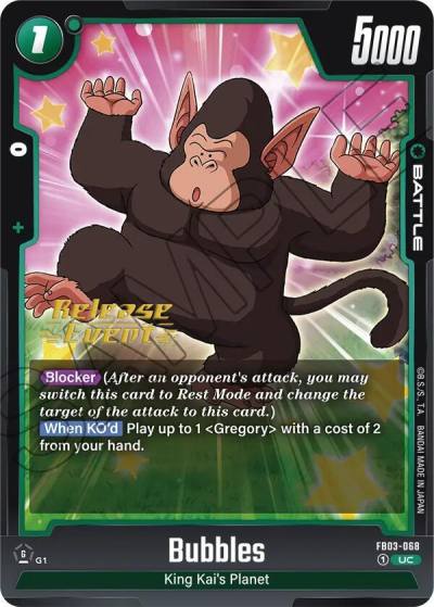 Bubbles FB03-068 Raging Roar Release Event Cards Fusion World card