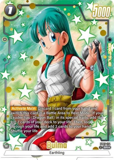 Bulma Alternate Art FB07-114 Wish For Shenron Fusion World card