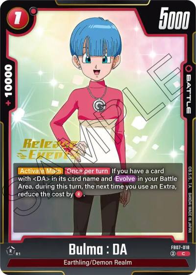 Bulma DA FB07-018 Wish For Shenron Release Event Cards Fusion World card