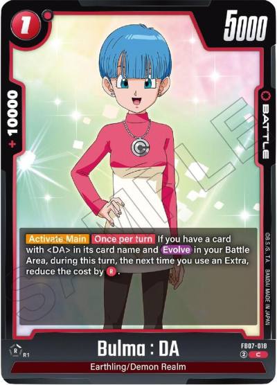 Bulma DA FB07-018 Wish For Shenron Fusion World card