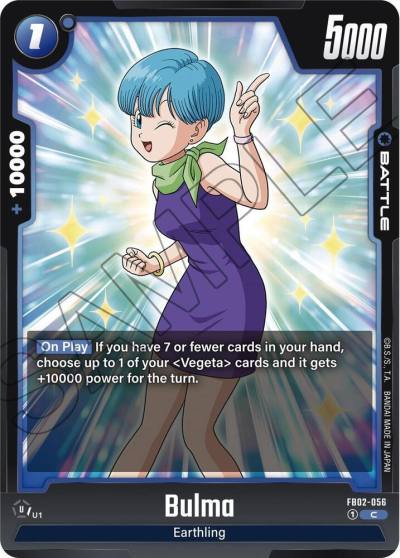 Bulma FB02-056 Blazing Aura Fusion World card