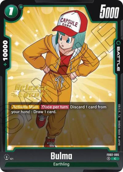 Bulma FB02-095 Blazing Aura Release Event Cards Fusion World card