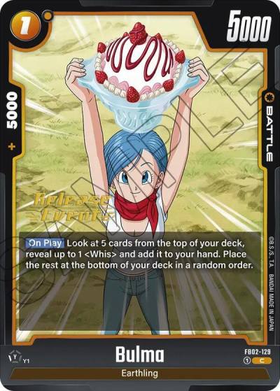 Bulma FB02-129 Blazing Aura Release Event Cards Fusion World card