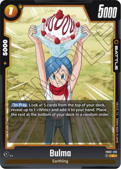 Bulma FB02-129 Blazing Aura Fusion World card