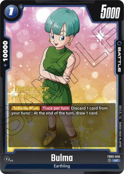 Bulma FB03-046 Raging Roar Release Event Cards Fusion World card