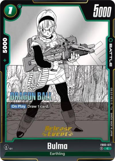 Bulma FB03-071 Manga Booster 02 Release Event Cards Fusion World card