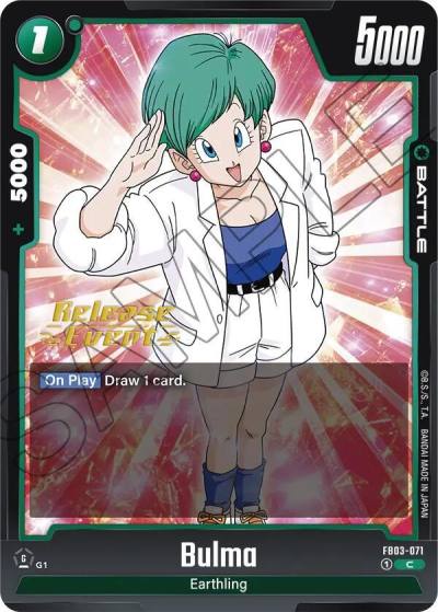 Bulma FB03-071 Raging Roar Release Event Cards Fusion World card