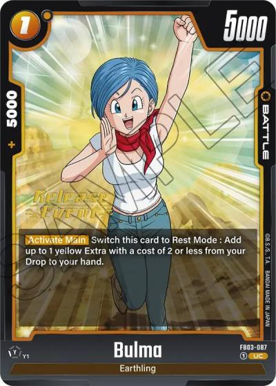 Bulma FB03-087 Raging Roar Release Event Cards Fusion World card