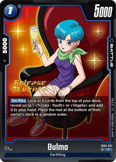 Bulma FB05-037 New Adventure Release Event Cards Fusion World card