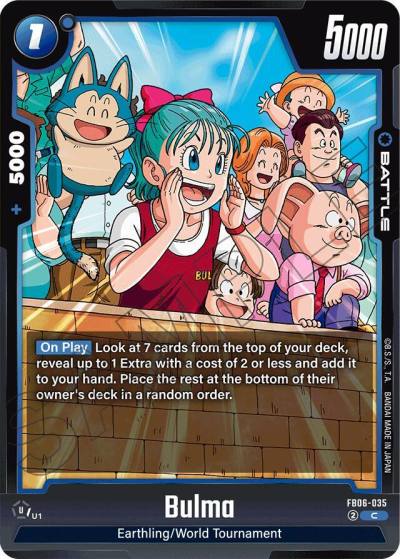 Bulma FB06-035 Rivals Clash Fusion World card