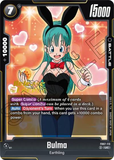 Bulma FB07-113 Wish For Shenron Release Event Cards Fusion World card