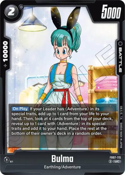 Bulma FB07-115 Wish For Shenron Fusion World card