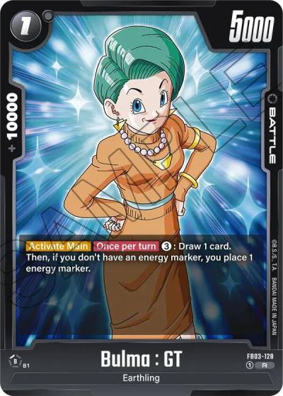 Bulma GT FB03-128 Raging Roar Fusion World card