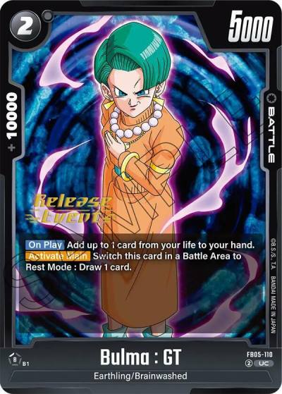 Bulma GT FB05-110 New Adventure Release Event Cards Fusion World card