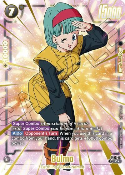 Bulma Gold FS12-15 Starter Deck EX: The Beat of Ki Fusion World card