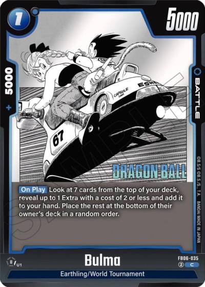 Bulma Holofoil FB06-035 Manga Booster 01 Fusion World card