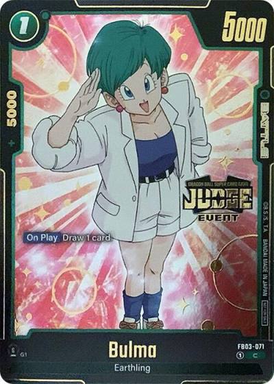 Bulma Judge Pack Event Judge 02 FB03-071 Tournament and Championship Promos Fusion World card
