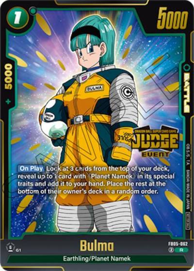 Bulma Judge Pack Event Judge 04 FB05-062 Tournament and Championship Promos Fusion World card