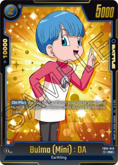 Bulma Mini DA Alternate Art FB04-043 Ultra Limit Fusion World card