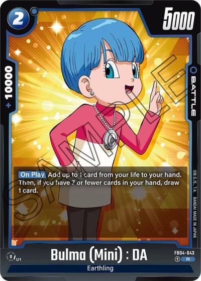 Bulma Mini DA FB04-043 Ultra Limit Fusion World card