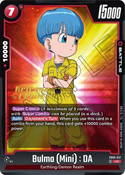 Bulma Mini DA FB05-017 New Adventure Release Event Cards Fusion World card