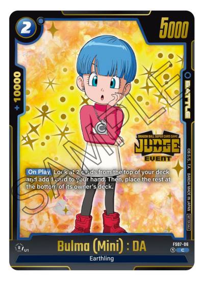 Bulma Mini DA Judge Pack Event Judge 03 FS07-06 Tournament and Championship Promos Fusion World card