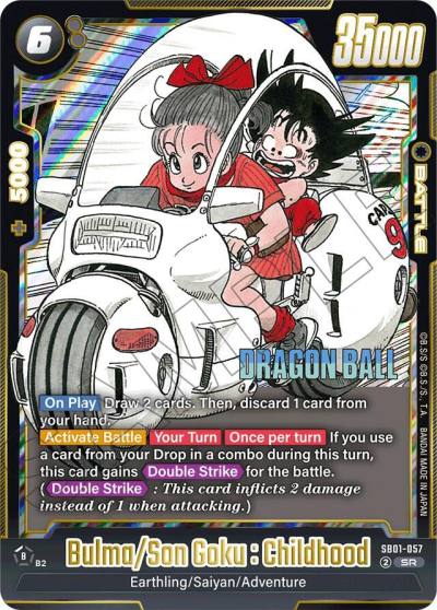 Bulma Son Goku Childhood SB01-057 Manga Booster 01 Fusion World card