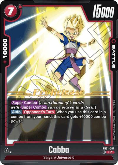 Cabba FB01-007 Awakened Pulse Pre-Release Cards Fusion World card