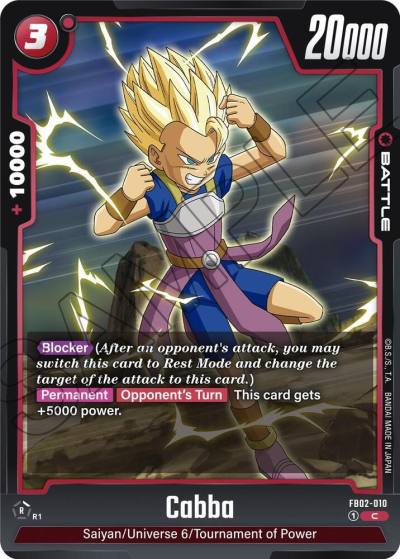 Cabba FB02-010 Blazing Aura Fusion World card