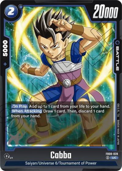Cabba FB08-028 Saiyan's Pride Fusion World card