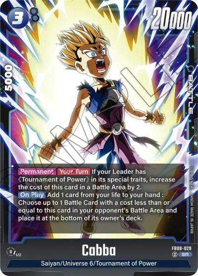 Cabba FB08-029 Saiyan's Pride Fusion World card
